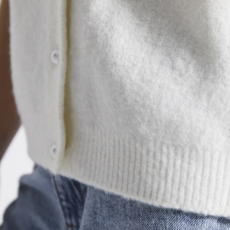 Basic Knit Short Sleeve Cardigan "Margot star"